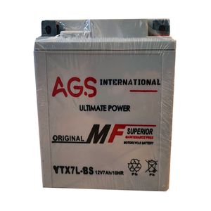 باتری موتورسیکلت ای جی اس مدل ytx7l bs 12v 7ah بلند