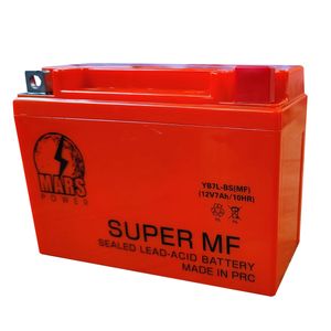 باتری موتورسیکلت مارس پاور مدل  yb7l bs (mf) 12v 7ah