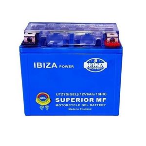 باتری موتورسیکلت12وات 6 آمپر ایبیزا مدل  (gel) utz7s
