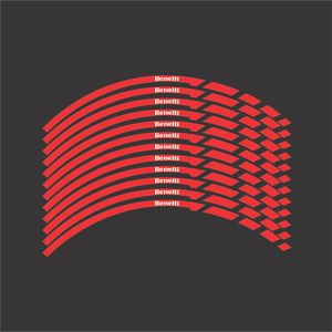 برچسب رینگ موتورسیکلت لیزارد مدل رفلکتیو طرح benelli کد lzd 1058 بسته 12 عددی