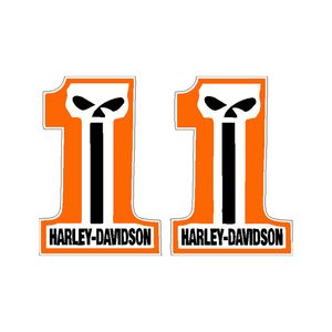 برچسب کلاه کاسکت رایسان طرح 1 harley davidson کد he007 بسته دو عددی