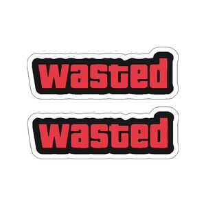 برچسب کلاه کاسکت رایسان طرح wasted کد he006 بسته دو عددی