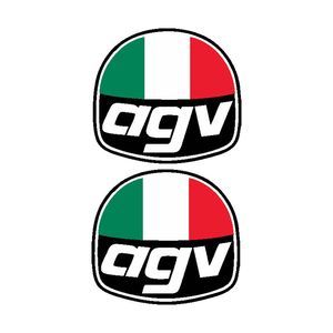 برچسب کلاه کاسکت رایسان طرح ایتالیا agv کد he001 بسته دو عددی