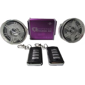 دزدگیر و سیستم صوتی موتور سیکلت گلدن کا اچ مدل بلوتوثی motorcycle mp3 مجموعه 5 عددی