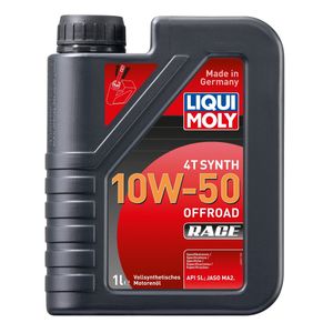 روغن موتور سیکلت تمام سنتتیک لیکومولی مدل مسابقه ای آفرود sl , jaso ma2 10w 50 حجم 1 لیتر