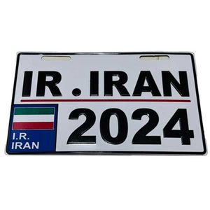پلاک موتور سیکلت وارون مدل ایران کد a 93 ir24 wh
