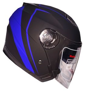 کلاه کاسکت بدون فک دی ای وان مدل عینکدار کد da_blu403