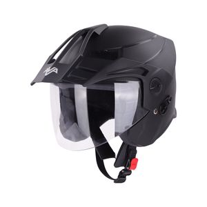 کلاه کاسکت بدون چانه استیل برد مدل ava 023 black