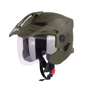 کلاه کاسکت بدون چانه استیل برد مدل ava 23 green