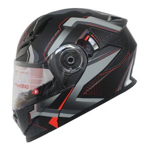 کلاه کاسکت ردلاین مدل 939_matt black_grey lose