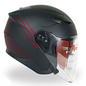 کلاه کاسکت ردلاین مدل بدون فک عینکدار کد 956 matt rd