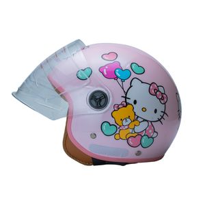 کلاه کاسکت زنانه طرح وسپا مدل hello kitty