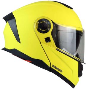 کلاه کاسکت فک متحرک رادین مدل matt yellow کد 2176