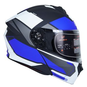 کلاه کاسکت فک متحرک فلش مدل 935sv white_blue