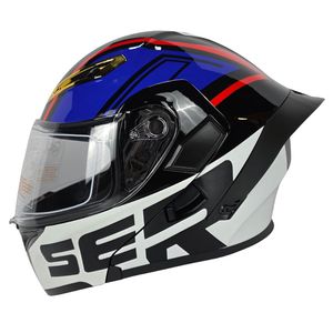 کلاه کاسکت فک متحرک کایک مدل 772 طرح blue ser