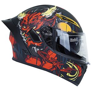 کلاه کاسکت فک متحرک کایک مدل 772 طرح re_thunder god
