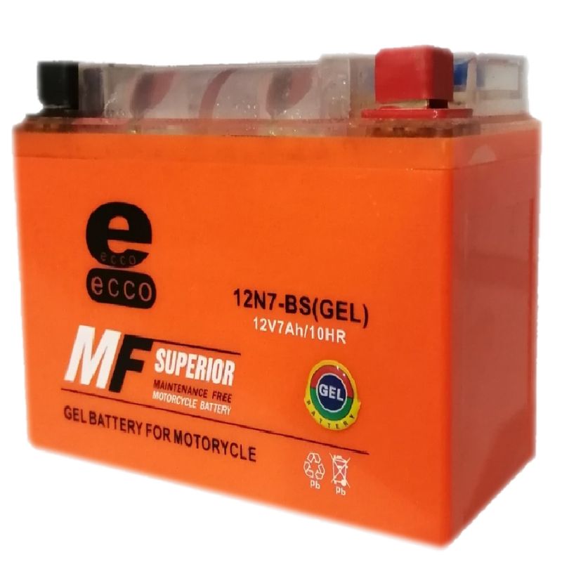 باتری موتور سیکلت اکو مدل 12n7 bs gel