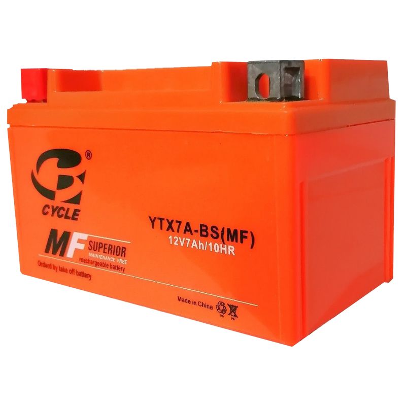 باتری موتور سیکلت سایکل مدل ytx7a bs mf