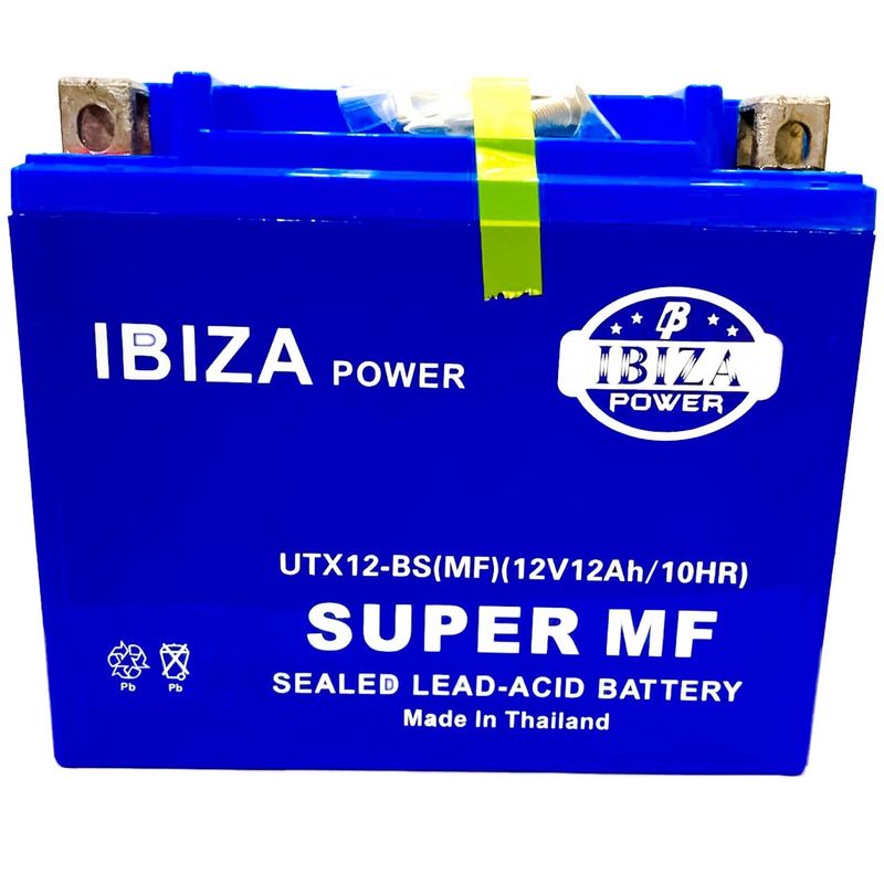 باتری موتورسیکلت 12آمپر 12 ولت ایبیزا مدل utx12 bs(gel)