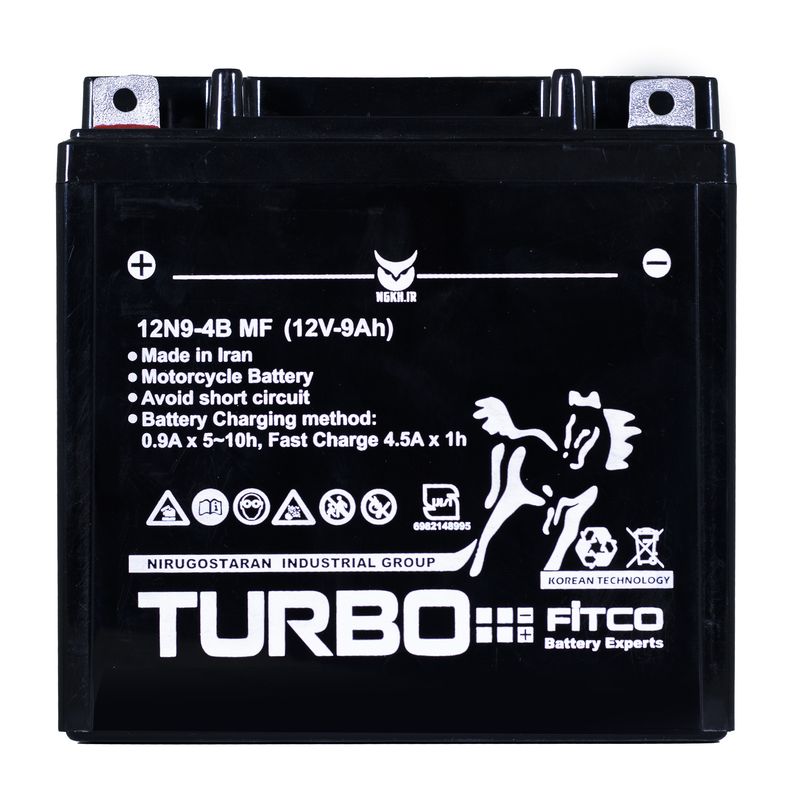 باتری موتورسیکلت توربو مدل 12v 9a