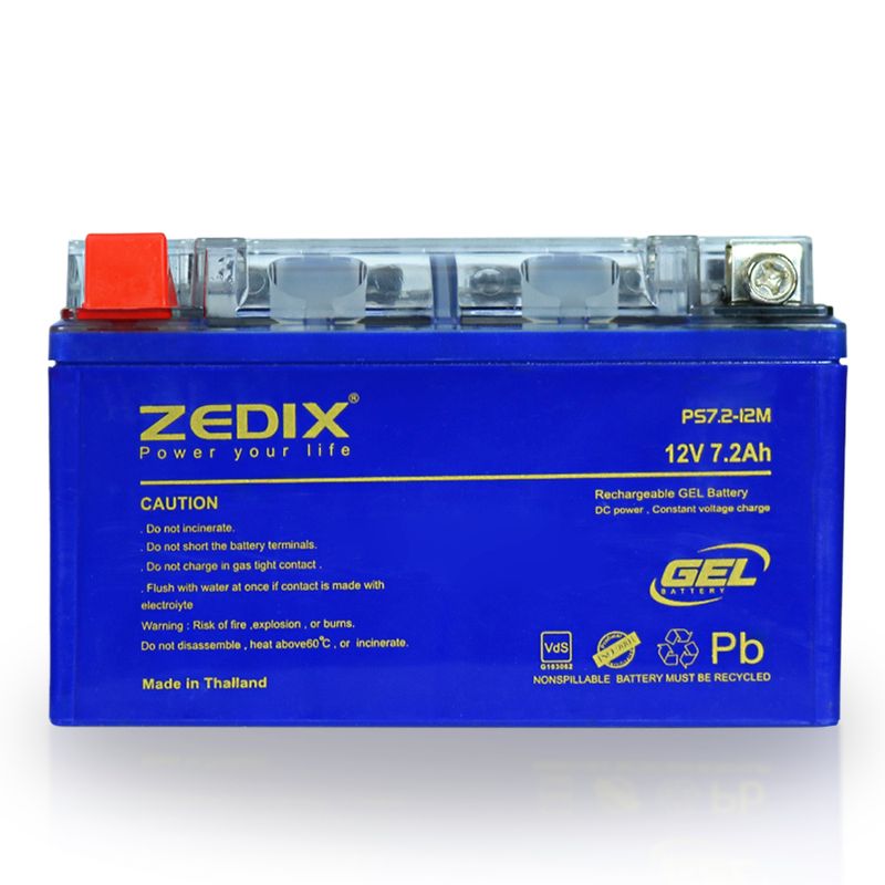 باتری موتورسیکلت زدیکس مدل 12v7.2ah