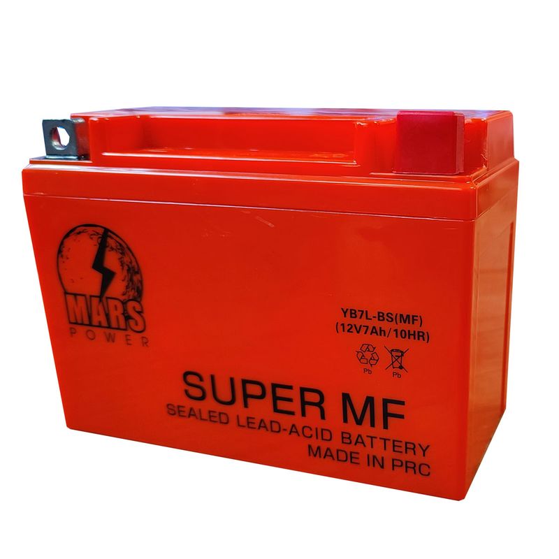 باتری موتورسیکلت مارس پاور مدل  yb7l bs (mf) 12v 7ah