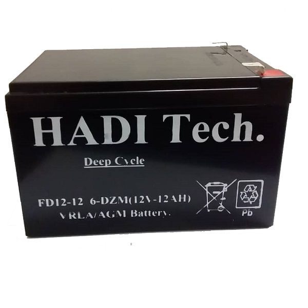 باتری موتورسیکلت هادیتک مدل fd12v12ah 6 dzm 12 بسته ۴ عددی