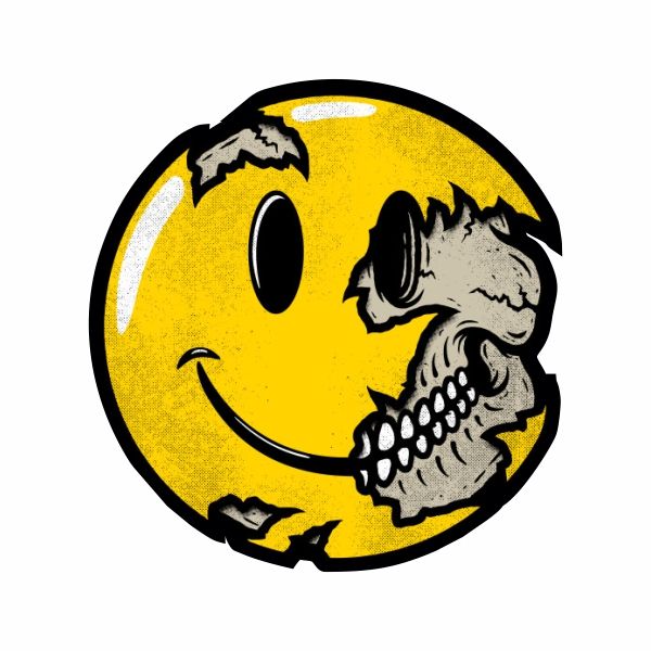 برچسب بدنه موتورسیکلت طرح zombie emoji کد 90
