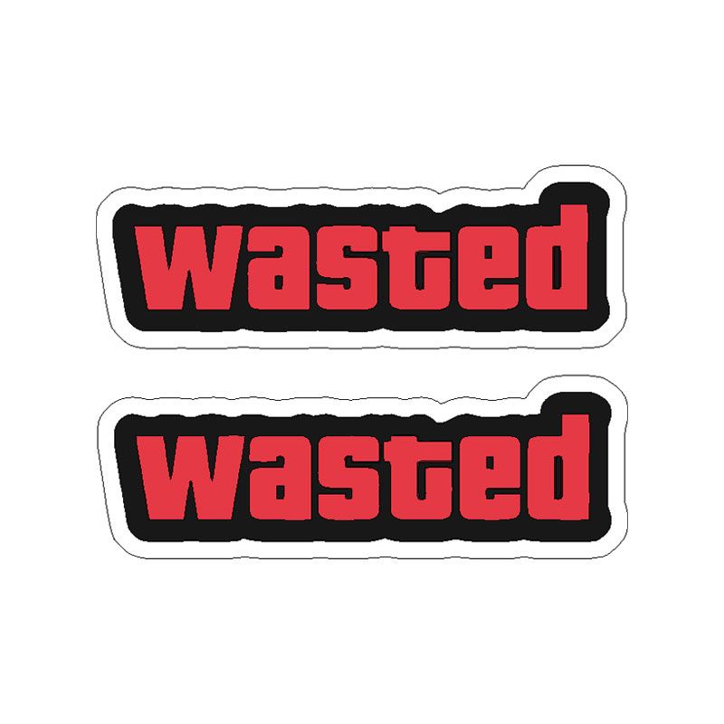 برچسب کلاه کاسکت رایسان طرح wasted کد he006 بسته دو عددی
