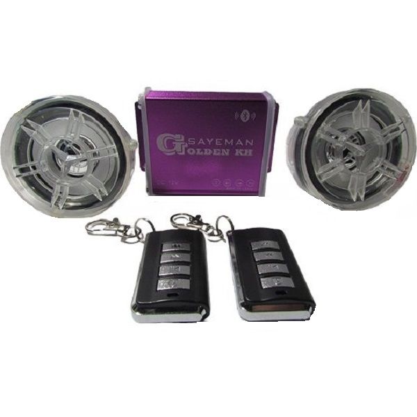 دزدگیر و سیستم صوتی موتور سیکلت گلدن کا اچ مدل بلوتوثی motorcycle mp3 مجموعه 5 عددی