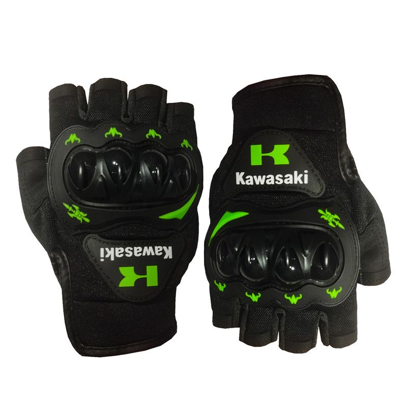 دستکش نیم انگشتی موتور سیکلت وارون مدل پروتکشن دار کد c 11 kawa
