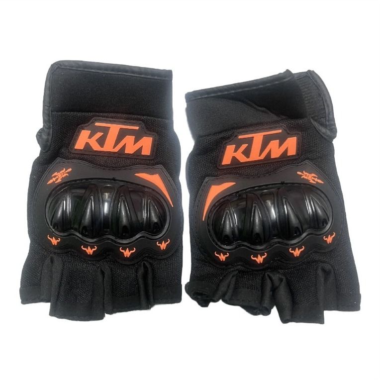 دستکش نیم انگشتی موتور سیکلت وارون مدل پروتکشن دار کد c 11 ktm