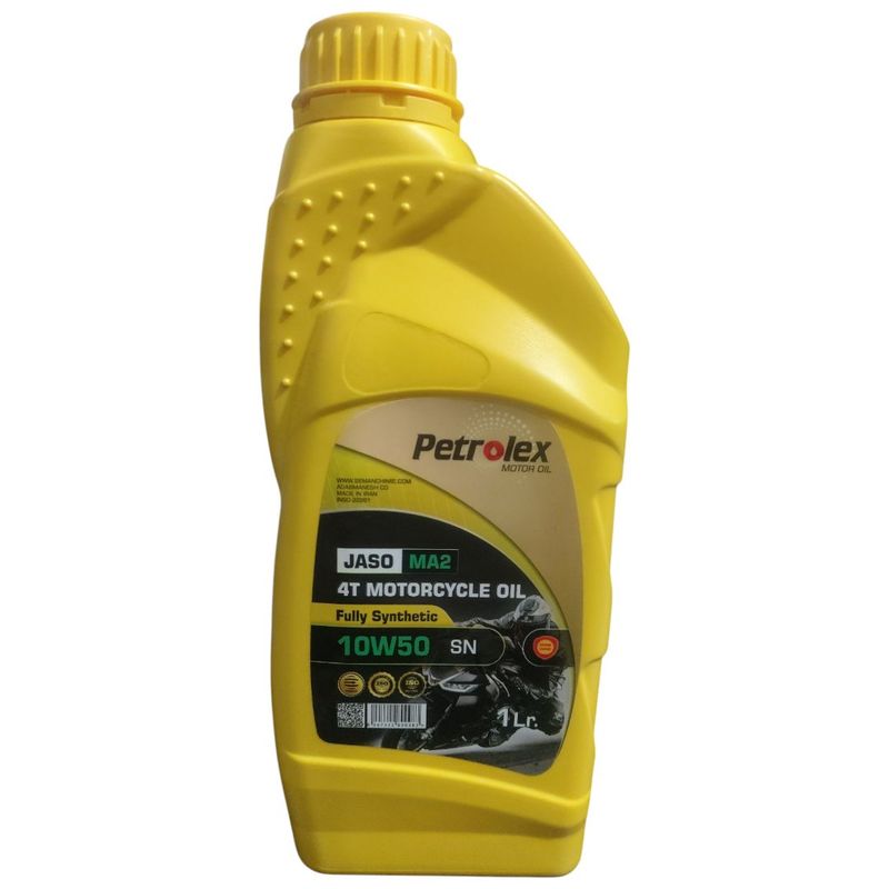 روغن موتور سیکلت تمام سنتتیک پترولکس مدل sn 10w 50 حجم 1 لیتر