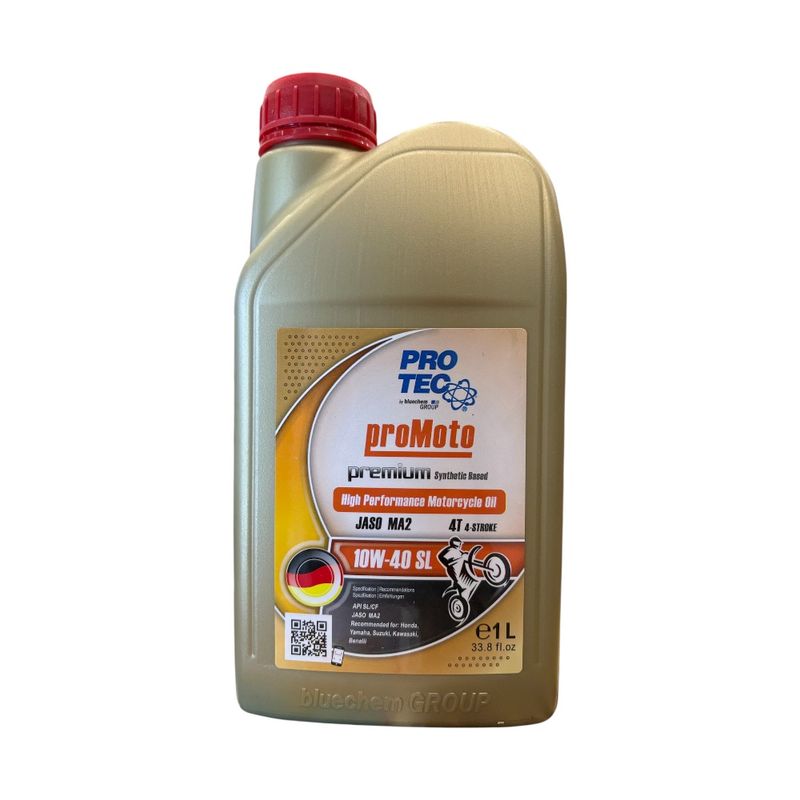 روغن موتور سیکلت تمام سنتتیک پروتک مدل sl 10w 40 حجم 1 لیتر