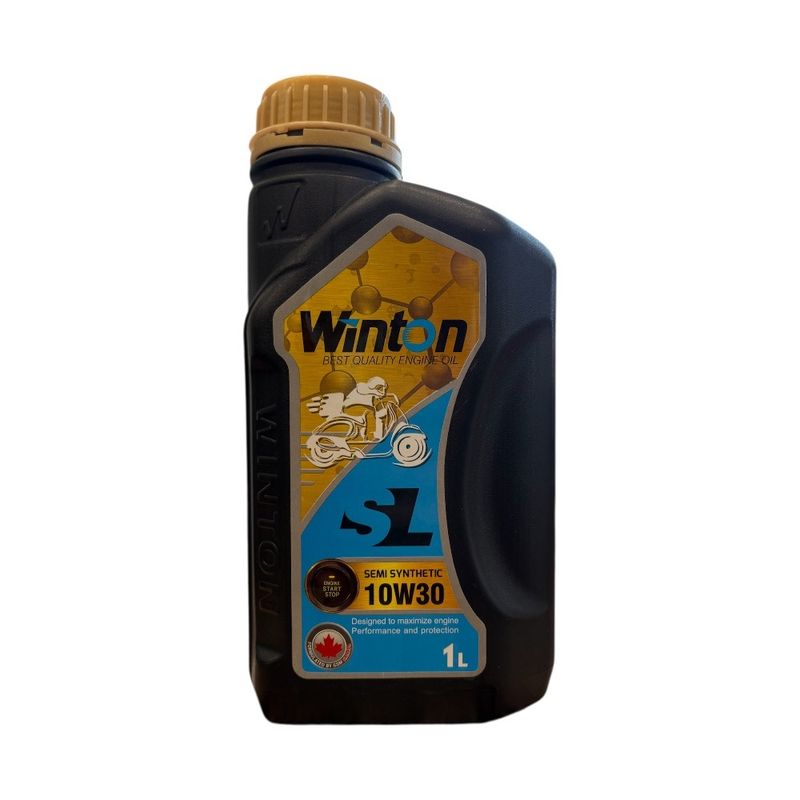 روغن موتور سیکلت نیمه سنتتیک وینتون مدل sl 10w 30 حجم 1 لیتر
