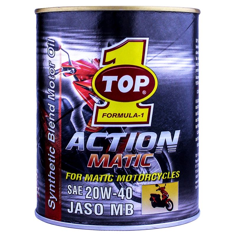 روغن موتور موتور سیکلت تاپ وان مدل action matic jaso mb 20w 40 حجم 1 لیتر