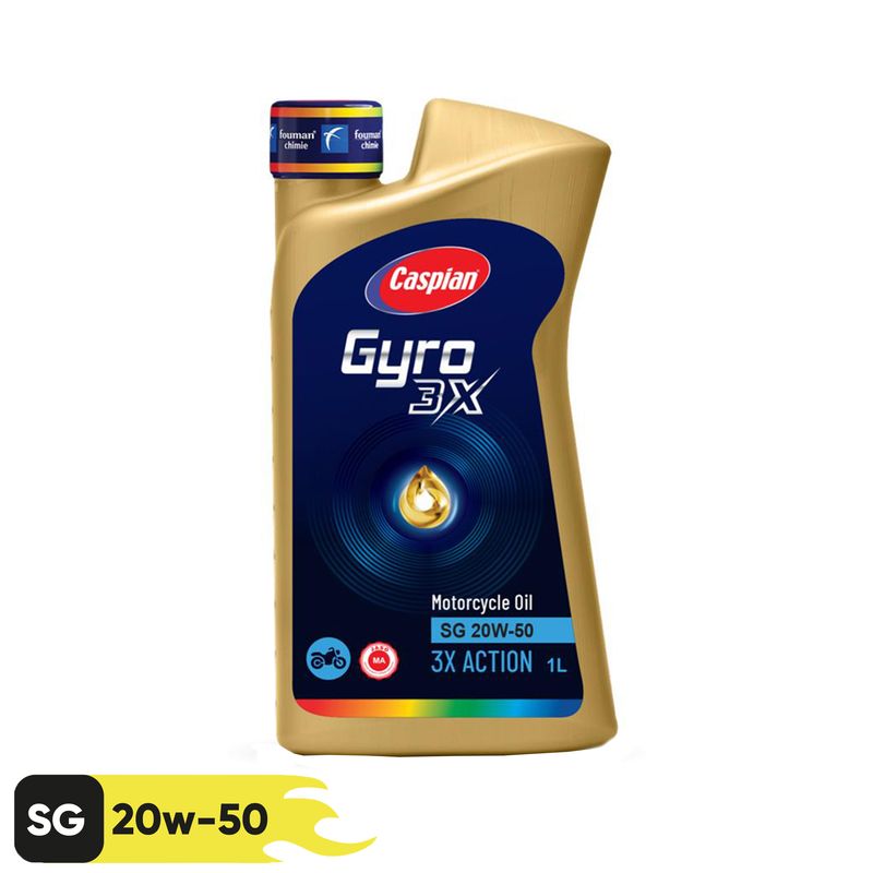 روغن موتورسیکلت کاسپین مدل sg 20w 50 حجم 1 لیتر