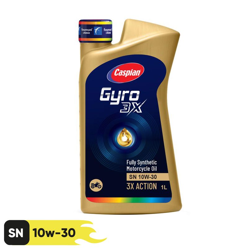 روغن موتورسیکلت کاسپین مدل sn 10w 30 حجم 1 لیتر