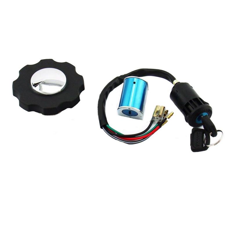سوییچ و قفل و درب باک موتور سیکلت زنیت مدل zenith 125 مجموعه 4 عددی
