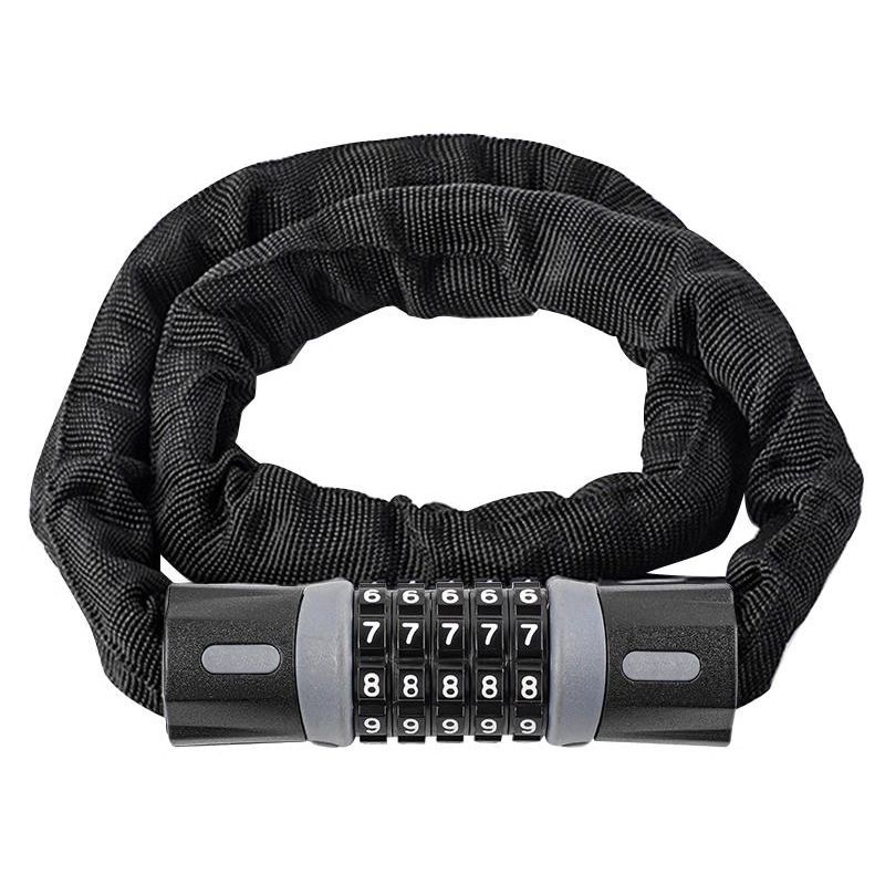 قفل موتور سیکلت مدل رمزدار زنجیر تمام فولادی کد 8362