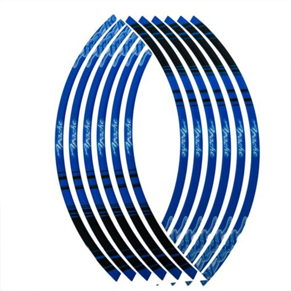 پد برچسب دور رینگ موتور سیکلت وارون مدل w 51 blu مناسب برای آپاچی بسته 12 عددی