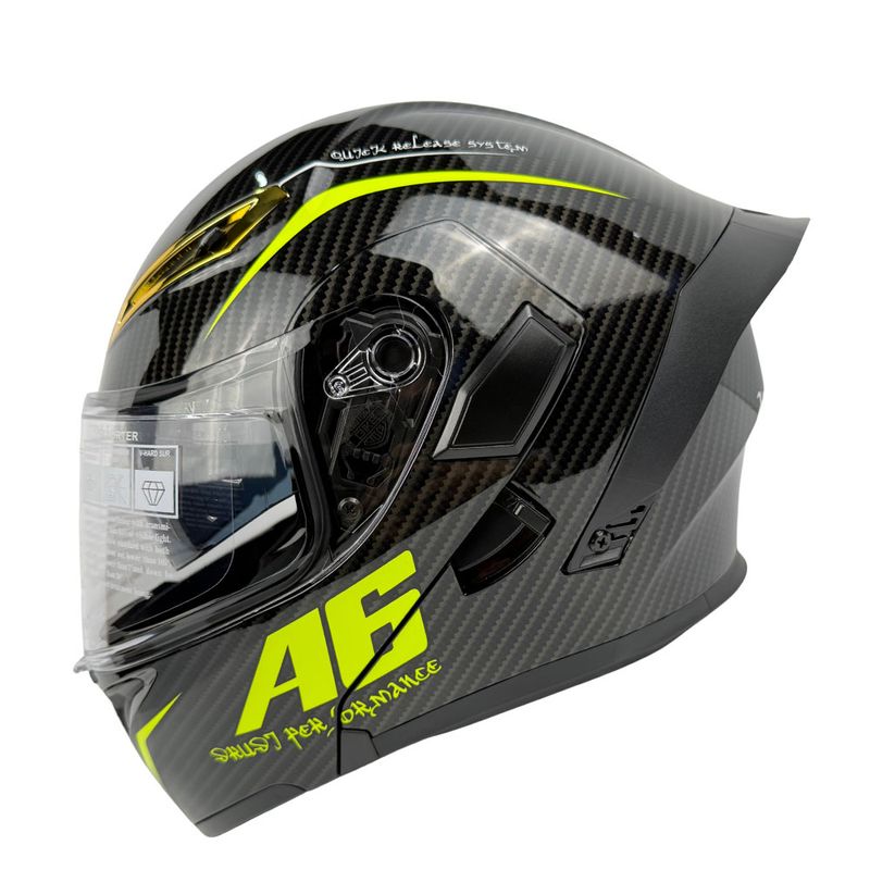 کلاه کاسکت فک متحرک کایک مدل 772 طرح carbon fashion a6