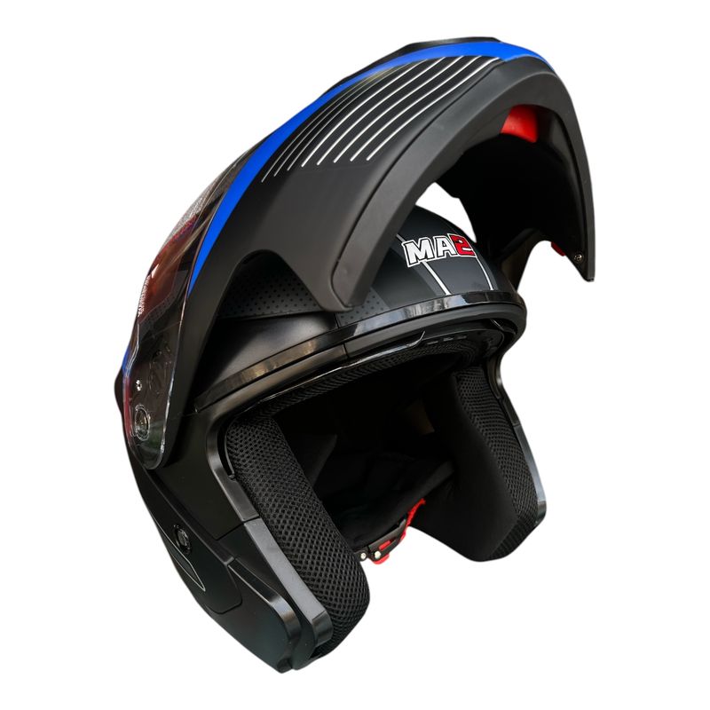 کلاه کاسکت ام ای ۲ مدل 906 blackmatt blue