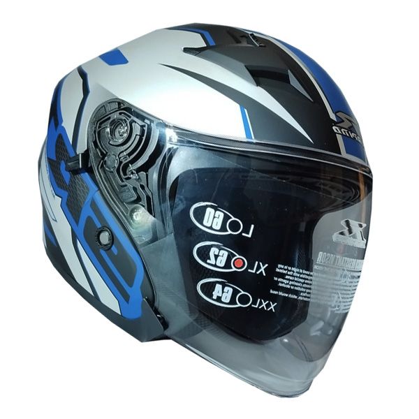 کلاه کاسکت راپیدو مدل بی فک عینکدار کد srt_blu