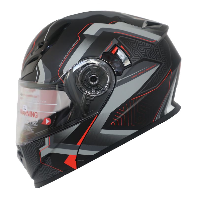 کلاه کاسکت ردلاین مدل 939_matt black_grey lose