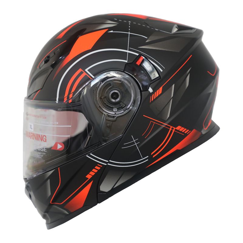 کلاه کاسکت ردلاین مدل 939_matt black_red time