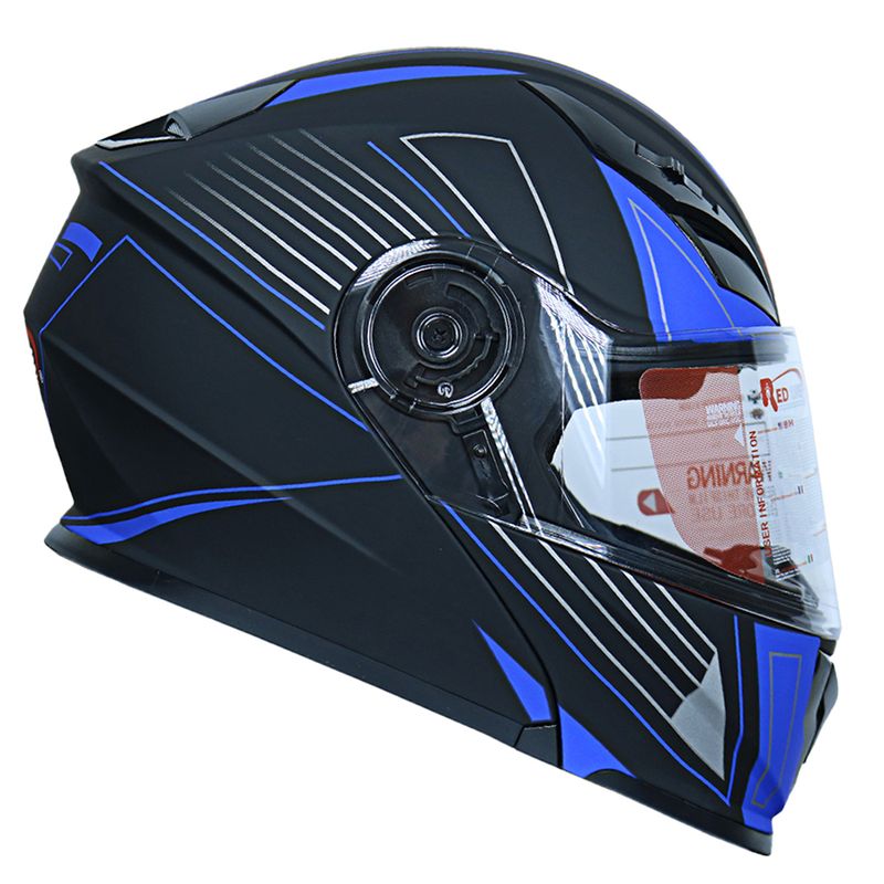 کلاه کاسکت ردلاین مدل matt black_blue_c7