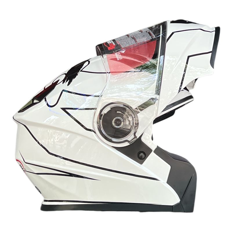 کلاه کاسکت چانه دار ردلاین مدل 939 x white