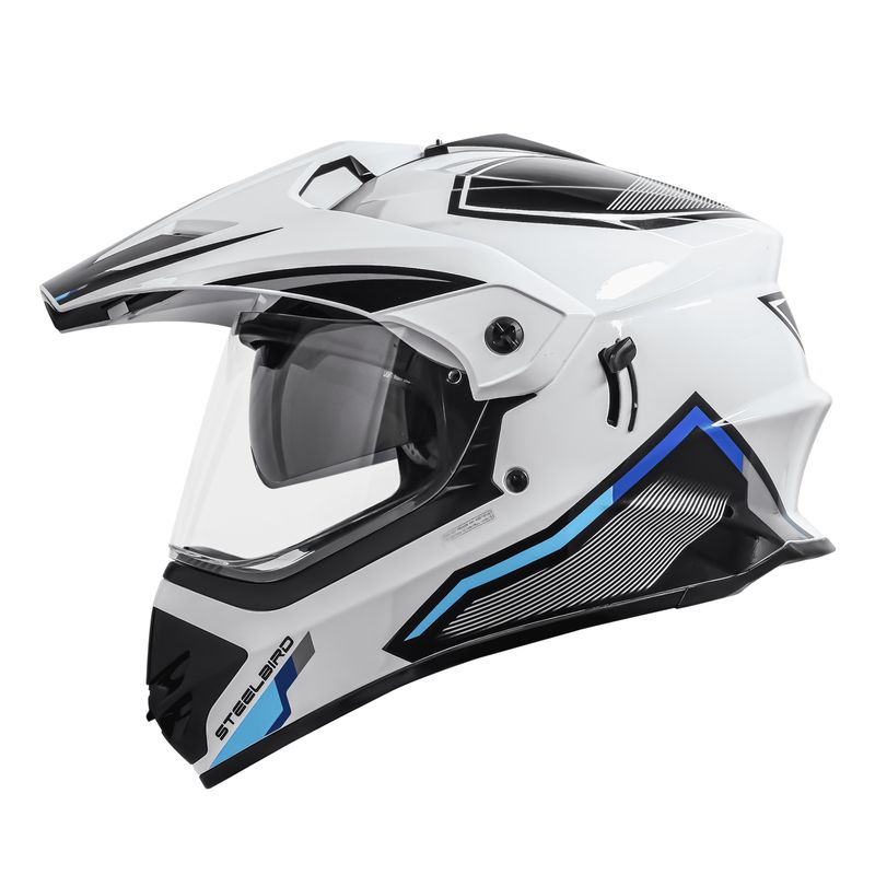 کلاه کاسکت چانه‌دار استیل برد مدل racer wgrey